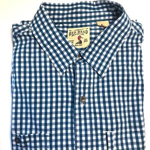 RED HEAD Blue Checkered Short Sleeved Shirt